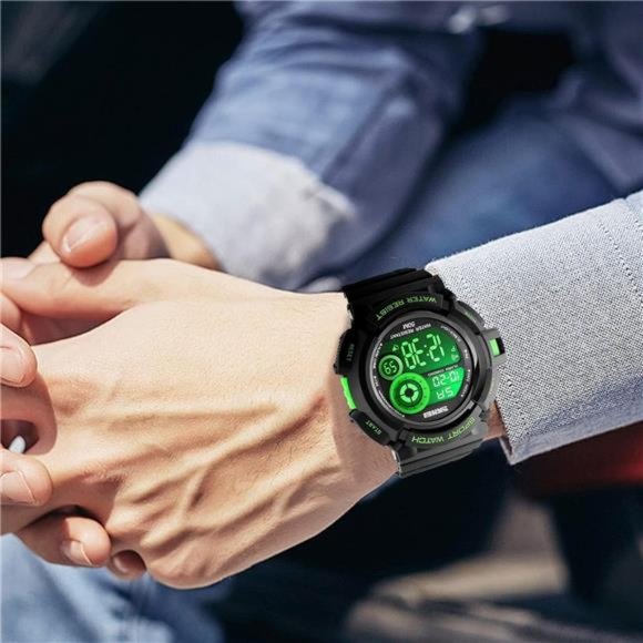 Mens Military Multifunction Digital LED Watch Electronic Waterproof Alarm Quartz - Picture 5 of 6